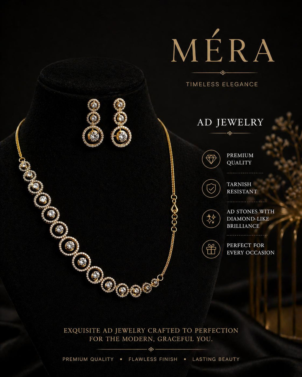 Timeless circle AD necklace