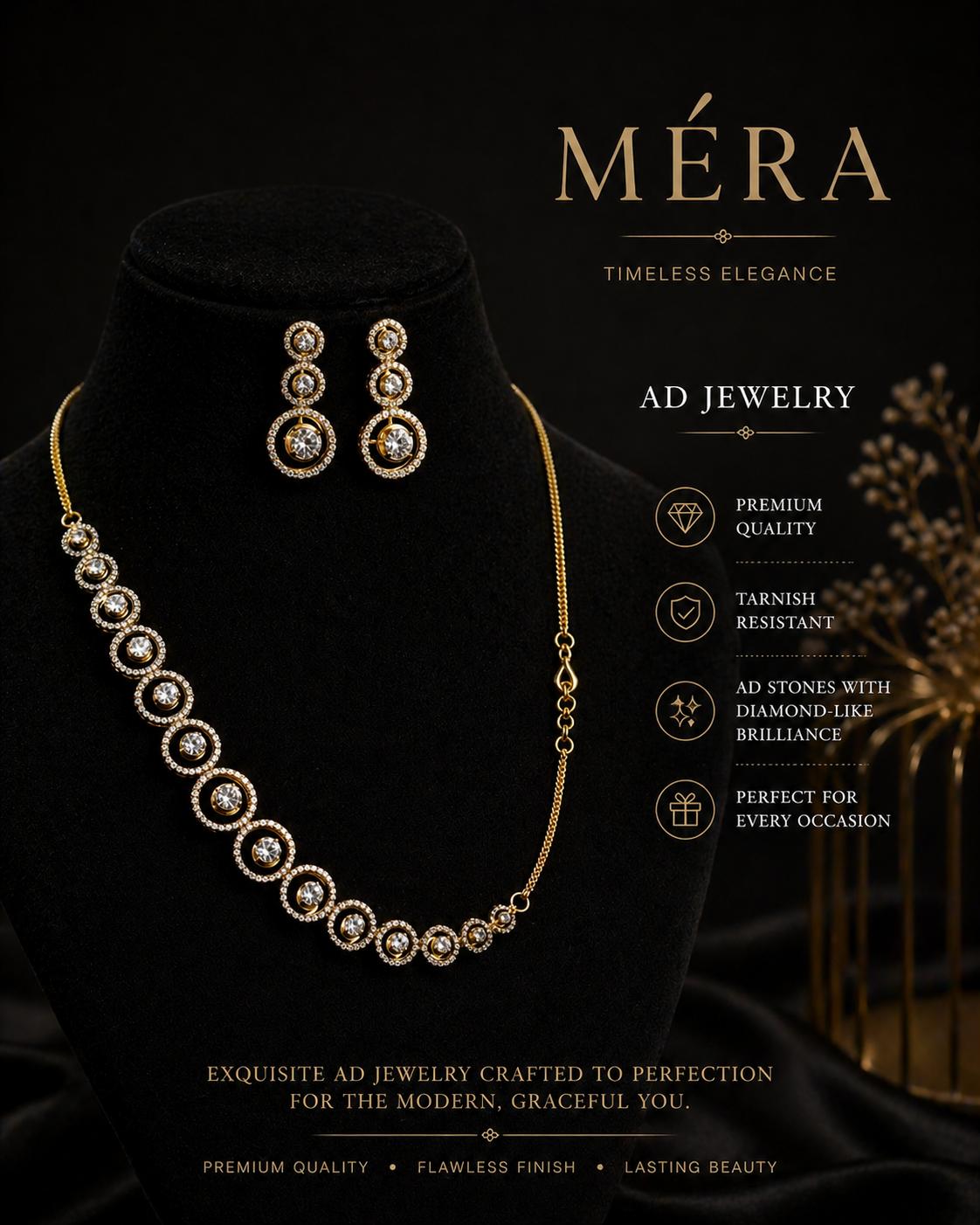 Timeless circle AD necklace