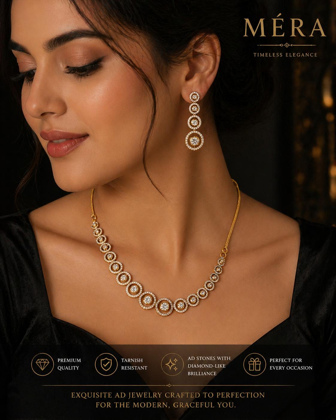 Timeless circle AD necklace