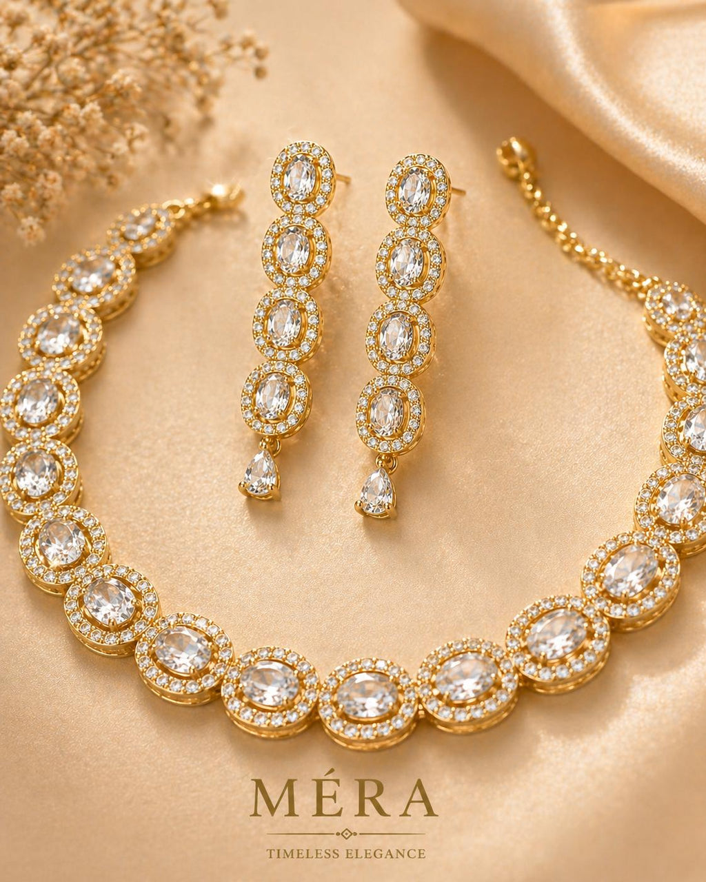 Radiant circle AD jewelry set