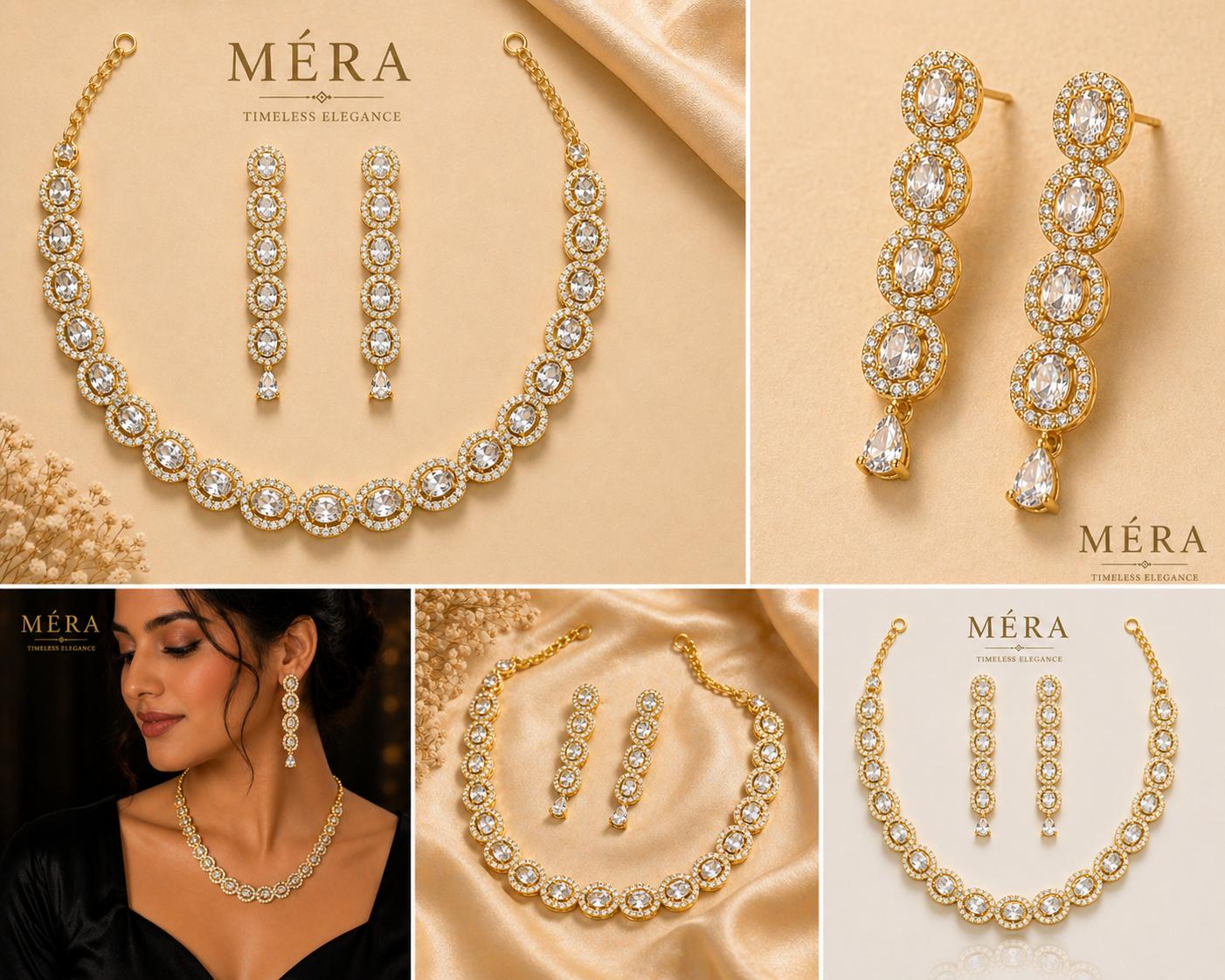 Radiant circle AD jewelry set